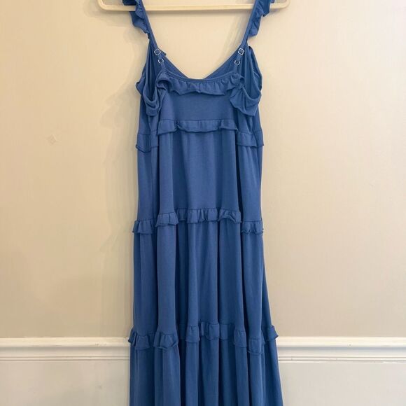 J. Crew Blue Tiered Ruffle Maxi Dress - Picture 7 of 7